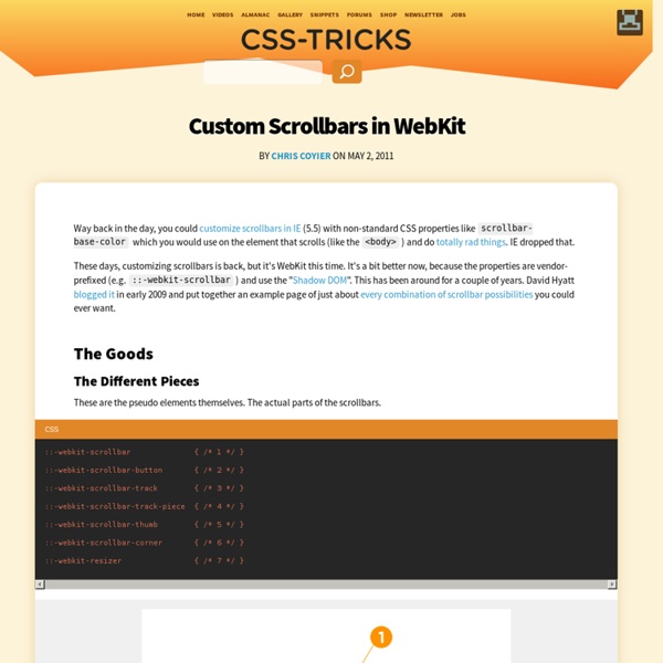 Custom Scrollbars in WebKit
