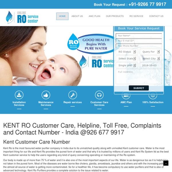Kent RO Customer Care Toll Free Contact Number 9266779917 Pearltrees