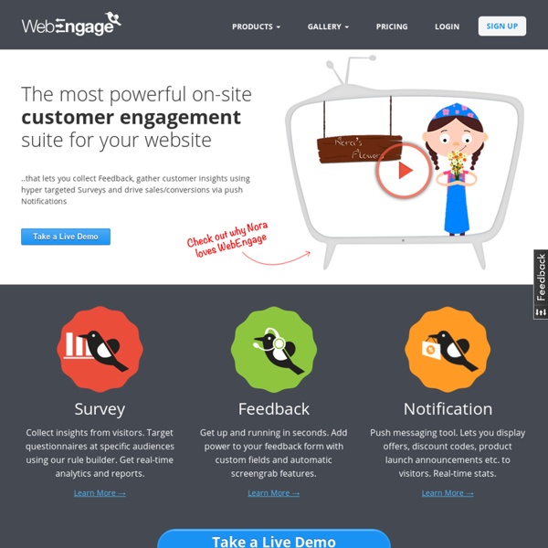 Get feedback/support queries and conduct short targeted surveys from visitors on your website - WebEngage