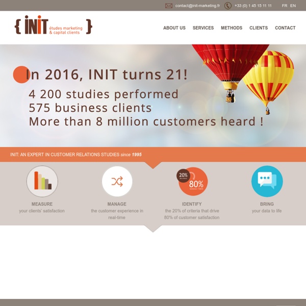 Institut d'étude marketing, enquête de satisfaction client : INIT - Init
