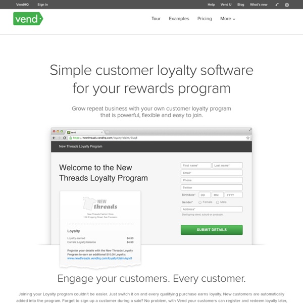 Customer loyalty programs for retail stores