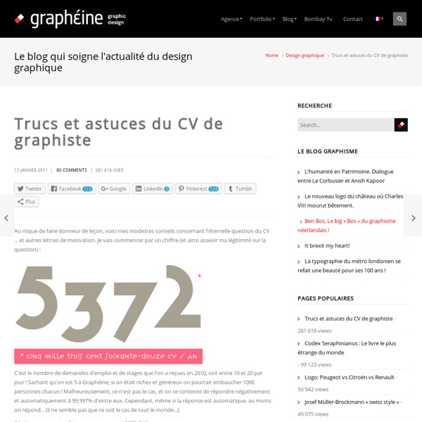 Trucs et astuces du CV de graphiste