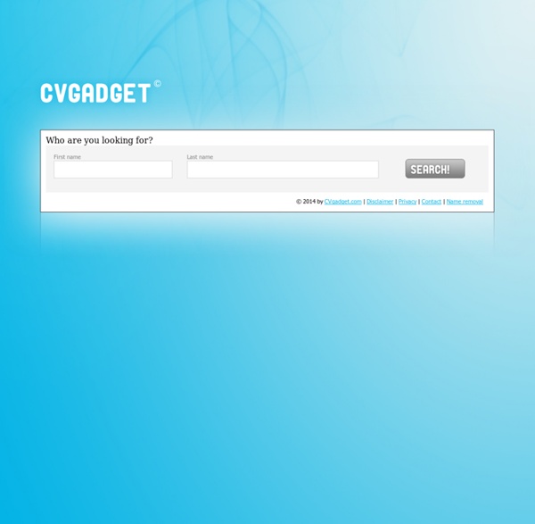 CVgadget.com - Person Search Engine
