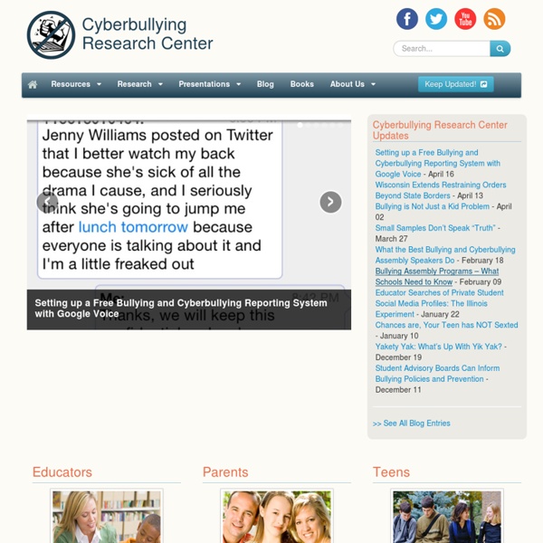 Home - Cyberbullying Research Center
