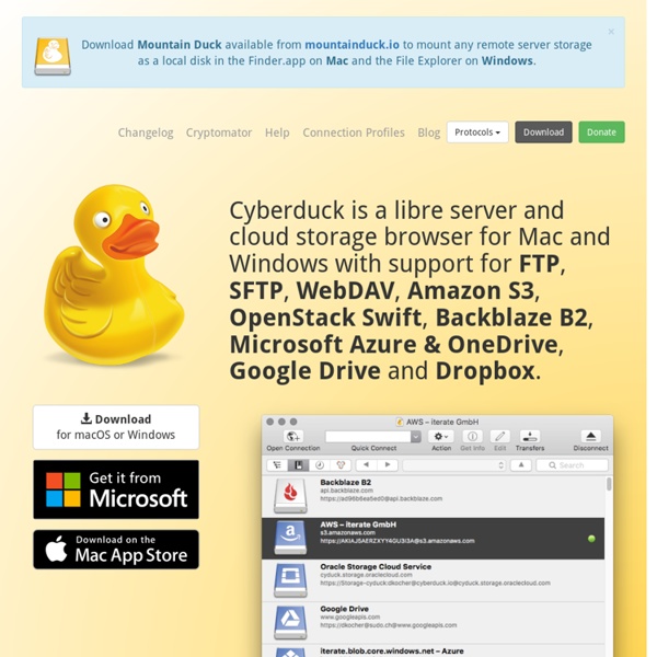 Libre server and cloud storage browser for Mac and Windows with support