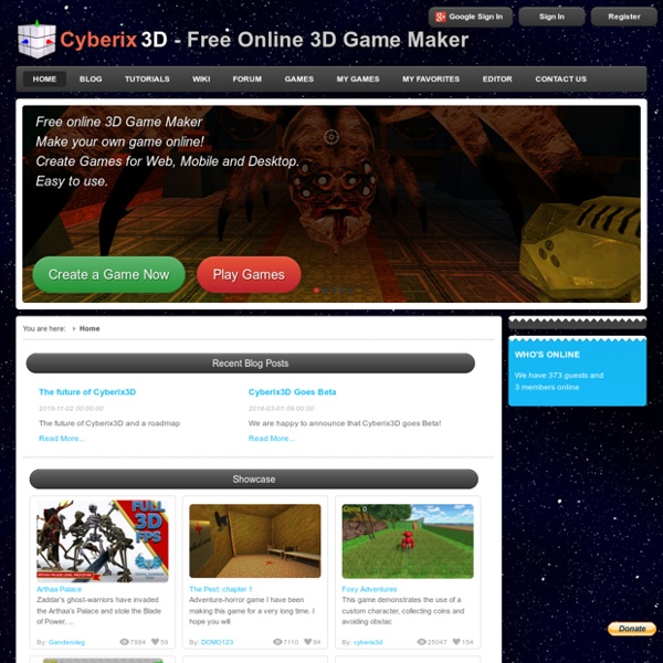 Cyberix3D - Free Online 3D Game Maker