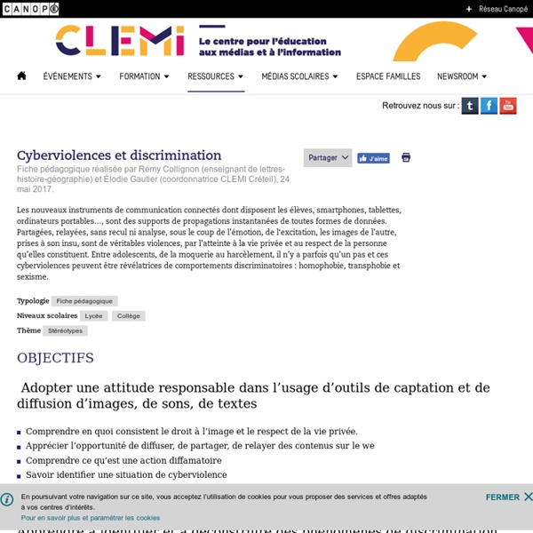 Cyberviolences et discrimination - CLEMI