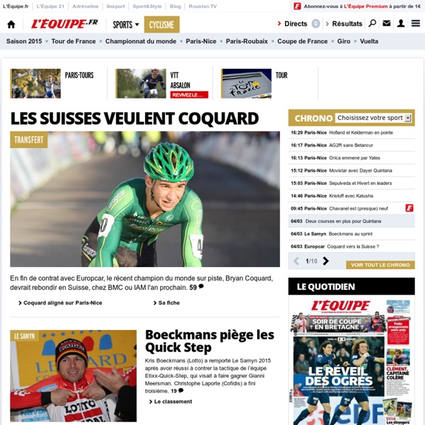 Actualité du Cyclisme, Tour de France: l'Equipe