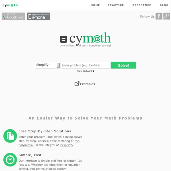 Cymath - Math Solver with Steps