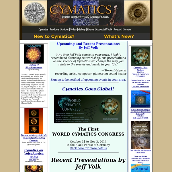 Cymatics a study of Wave Phenomena by Hans Jenny