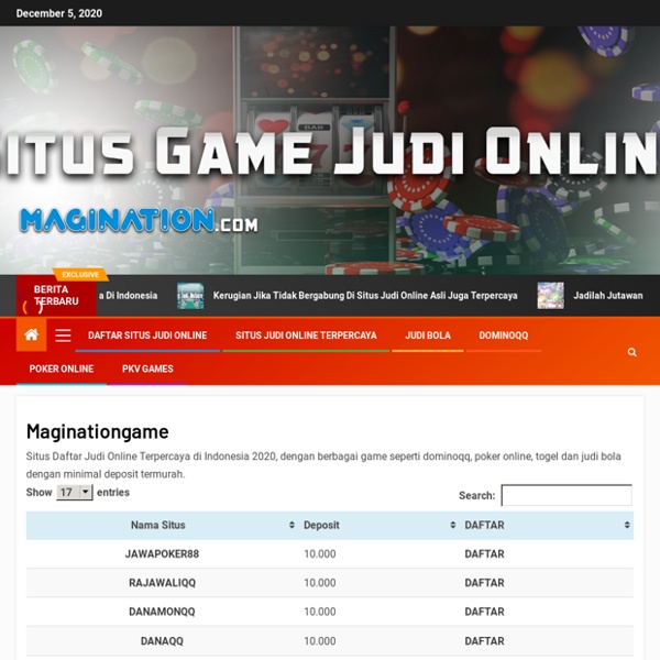 Daftar Situs Judi Online - Situs Game Judi Online