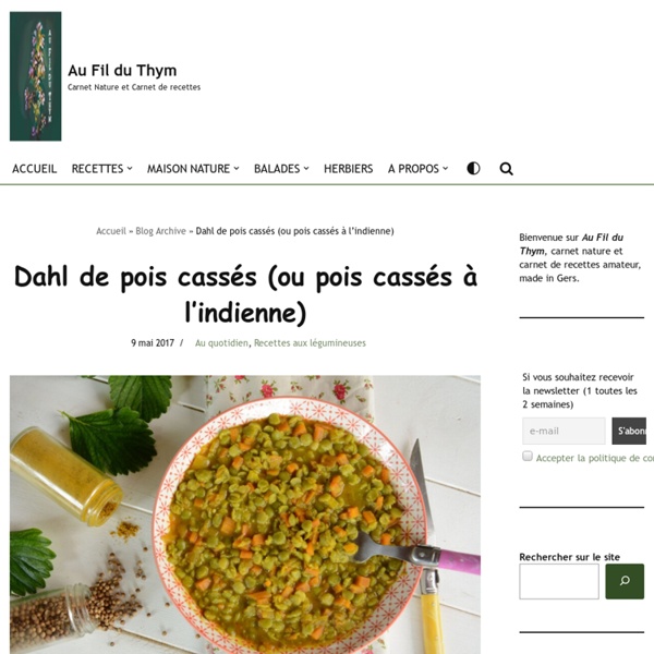 Dahl de pois cassés {pois cassés à l’indienne} {#vegan}