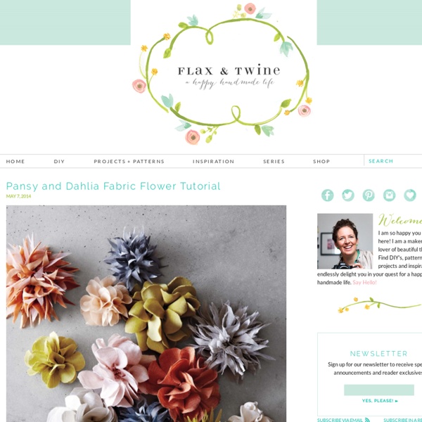 Pansy and Dahlia Fabric Flower Tutorial