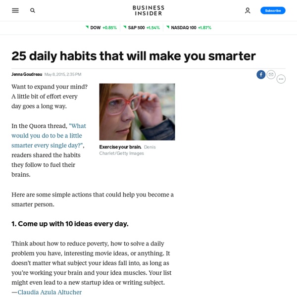 Daily habits to be smarter