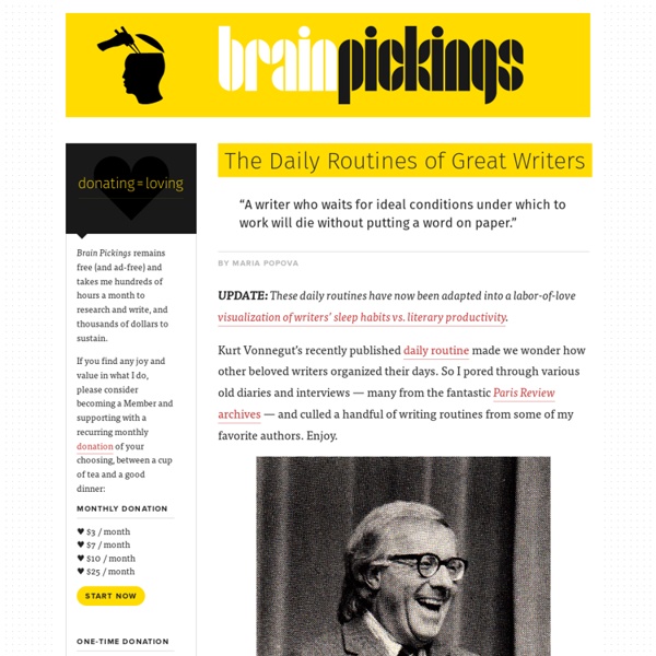 Famous Authors Daily Routines