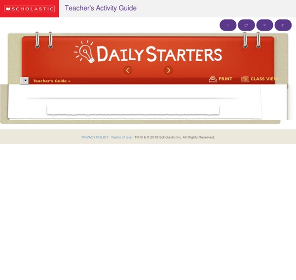 Daily Starters