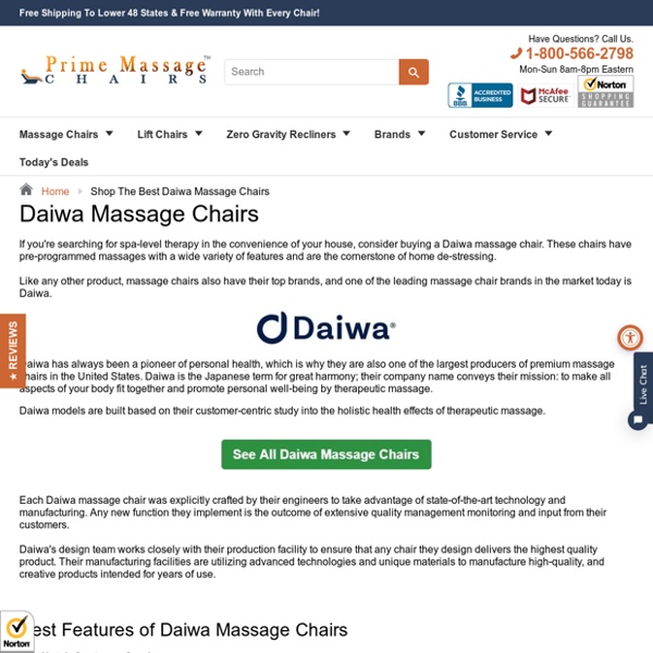 Shop The Best Daiwa Massage Chairs – Prime Massage Chairs