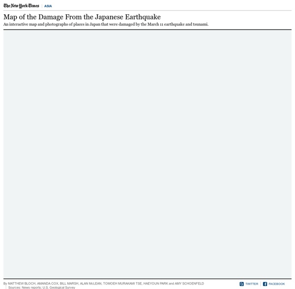 Map of the Damage From the Japanese Earthquake