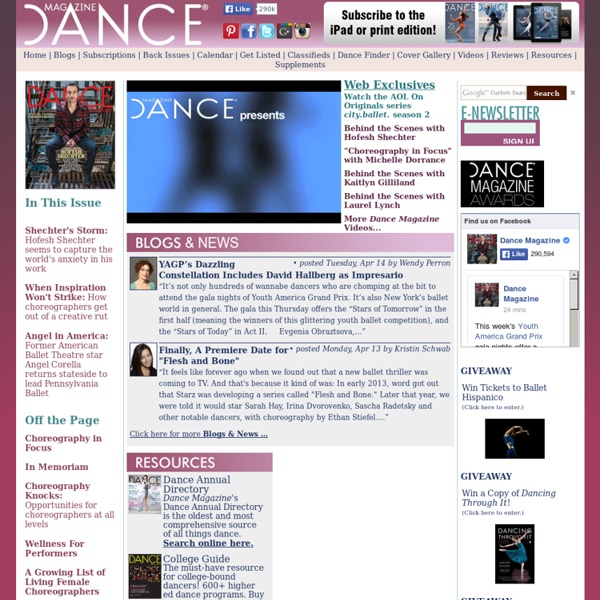 Dance Magazine – If it's happening in the world of dance, it's happening in Dance Magazine.