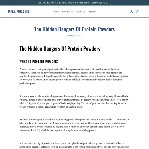 The Hidden Dangers Of Protein Powders