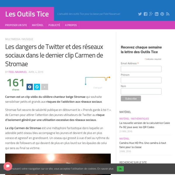 Les dangers de Twitter et des réseaux sociaux dans le dernier clip Carmen de Stromae