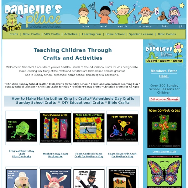 Danielle's Place of Crafts and Activities - Christian Crafts and Learning Activities for Children and Kids of all Ages