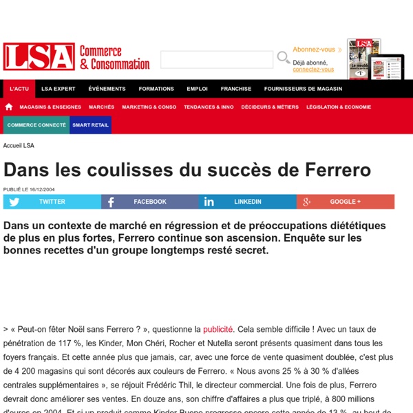Dans les coulisses du succès de Ferrero