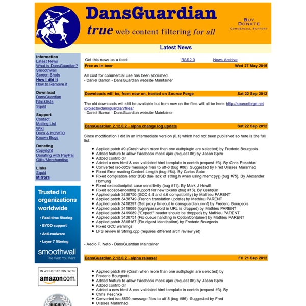 DansGuardian - True Web Content Filtering for All