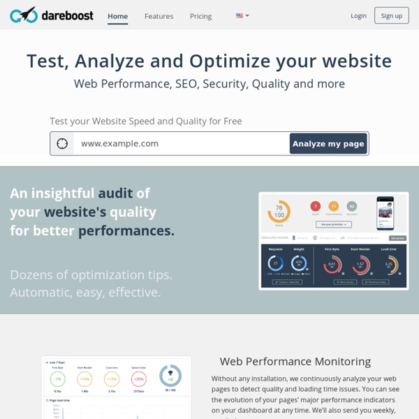 Analyse et conseil en performance et qualité web