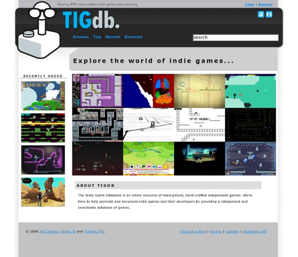 The Indie Game Database - TIGdb - Discover hand-picked, hand-crafted independent games