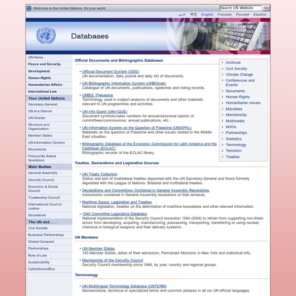 Databases - United Nations