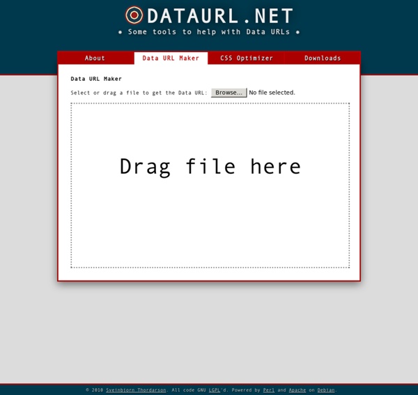 Data URL Maker, Data URL CSS Optimizer and the Data URL Toolkit