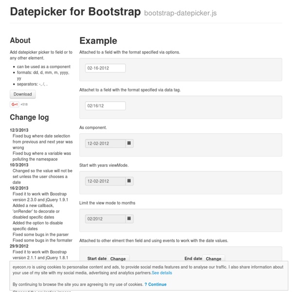 Datepicker for Bootstrap, from Twitter
