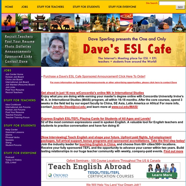 Dave's ESL Cafe