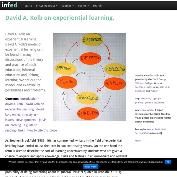 David a. kolb on experiential learning