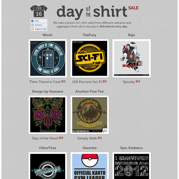 Day of the Shirt: daily t-shirt sales