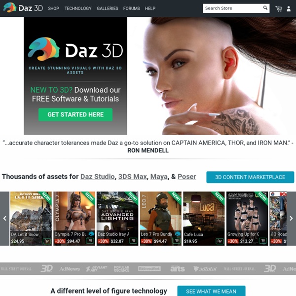 3D Software, 3D Models, and 3D Content by DAZ 3D