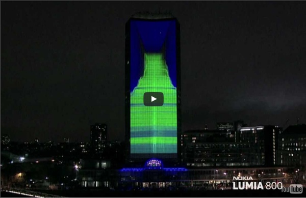 Nokia UK - Nokia Lumia Live. Nokia lights up London with an amazing 4D projection and deadmau5