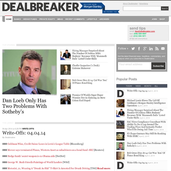 Dealbreaker: Wall Street Insider
