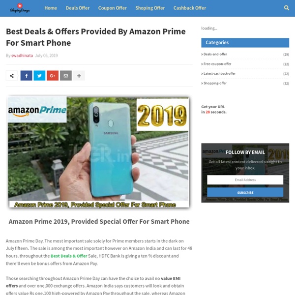 Best Deals & Offers Provided By Amazon Prime For Smart Phone