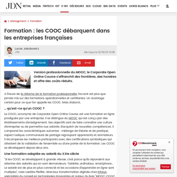 Formation : les COOC débarquent dans les entreprises françaises