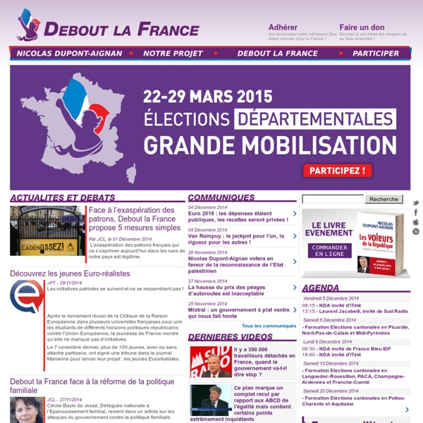 DLR : Debout La République avec Nicolas Dupont-Aignan