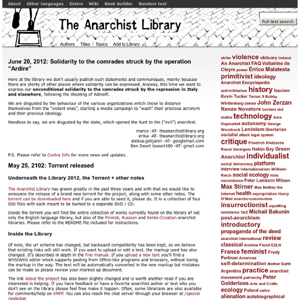 An archive of anarchist literature