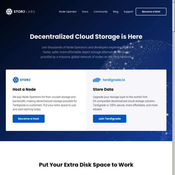 Storj - The Future of Cloud Storage