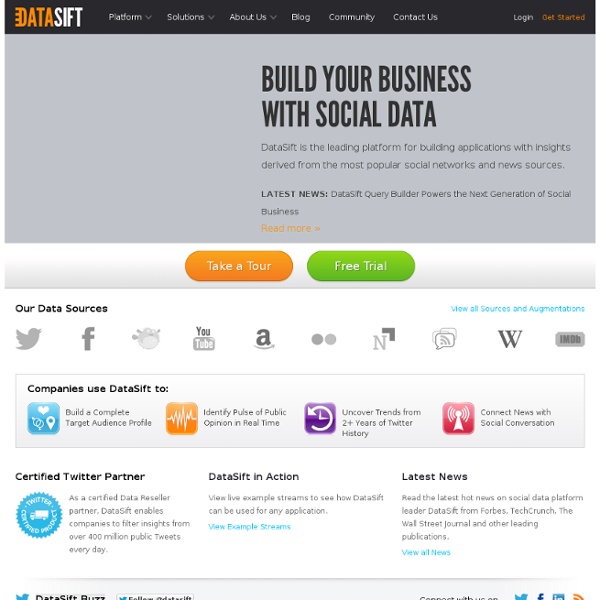 DataSift: Realtime Social Data Mining Platform