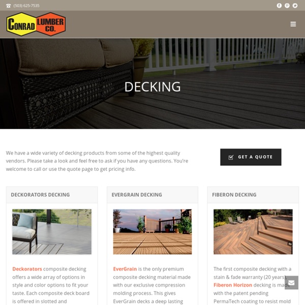 Decking Products - High Quality Vendors - Conrad Lumber Co