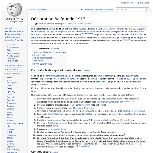 Déclaration Balfour de 1917
