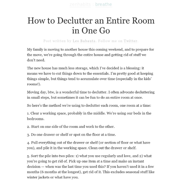 How to Declutter an Entire Room in One Go