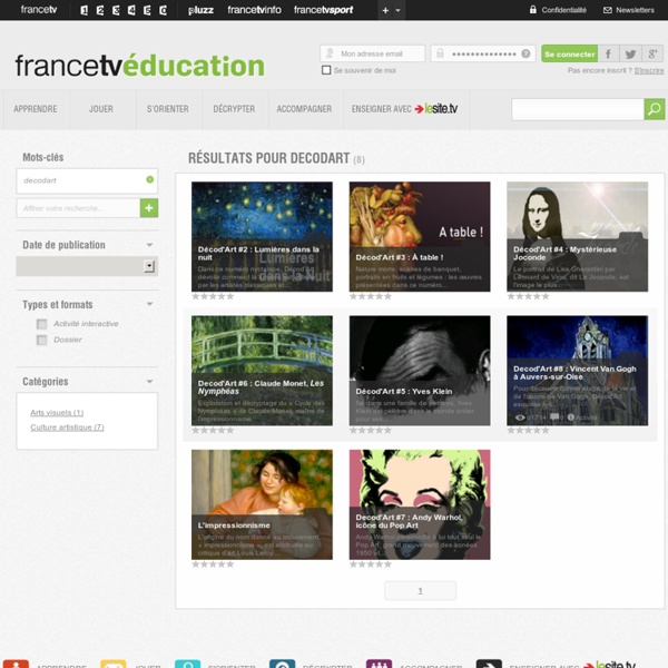 Decodart sur Francetv éducation