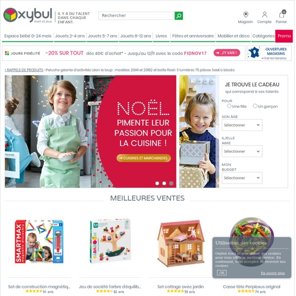 Eveil et jeux devient Oxybul éveil et jeux. Magasin en ligne de jouets pour enfant et de décoration, cadeaux anniversaire et Noël